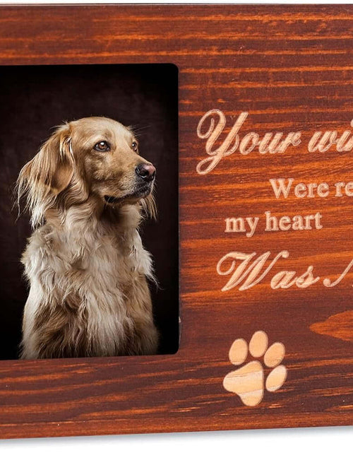 Load image into Gallery viewer, BZTSGJ Pet Urns for Dogs Cats Ashes, Loss Pet Memorial Remembrance Gift, Personalized Photo Frame Urns Wooden Pet Memorial Keepsake Cat Dog Memory Box with Black Flannel as Lining (118 Cubic Inches)
