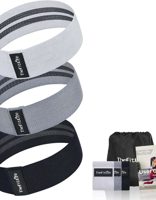 Load image into Gallery viewer, Resistance Exercise Bands for Women - Fabric Workout Bands for Booty, Hip, Glute, Leg, Thigh, Squat, Butt Lift Excersize and Fitness Loop Bands for Home Gym
