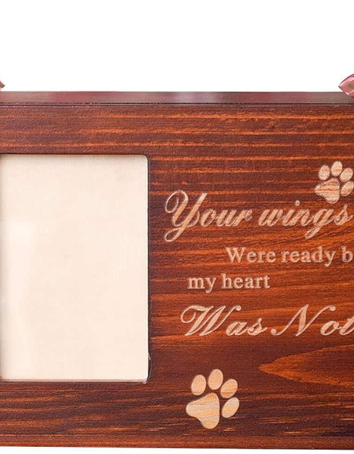 Load image into Gallery viewer, BZTSGJ Pet Urns for Dogs Cats Ashes, Loss Pet Memorial Remembrance Gift, Personalized Photo Frame Urns Wooden Pet Memorial Keepsake Cat Dog Memory Box with Black Flannel as Lining (118 Cubic Inches)
