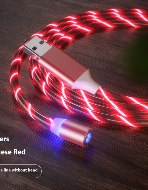 Load image into Gallery viewer, Magnetic Charging Cable Streamer Fast Charging Cable Lighting Micro USB Cable LED Magnet Charger Type-C Cable
