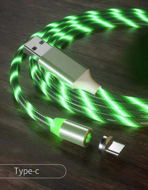 Load image into Gallery viewer, Magnetic Charging Cable Streamer Fast Charging Cable Lighting Micro USB Cable LED Magnet Charger Type-C Cable
