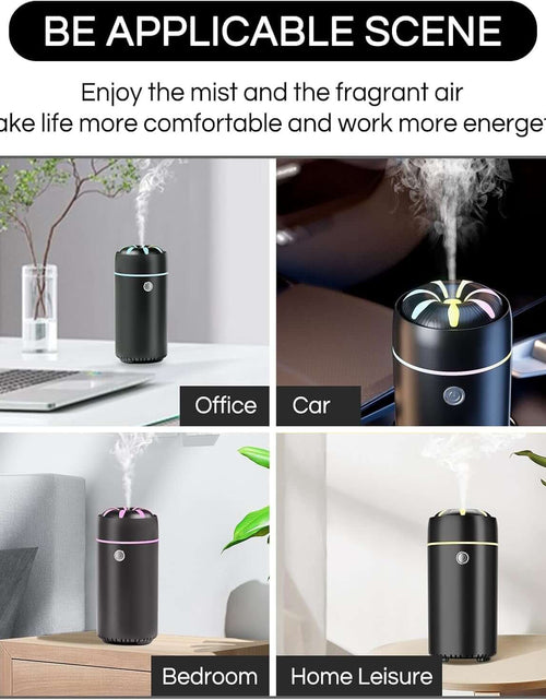 Load image into Gallery viewer, Car Humidifier Diffuser - Smart Cool Mist Air Freshener for Essential Oils - USB for Car, Home, Office, Bedroom (Black)
