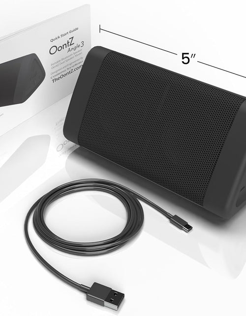 Load image into Gallery viewer, Oontz Angle 3 Bluetooth Speaker, up to 100 Ft Wireless Range, Portable Speaker for Iphone, Android Phones, Louder Volume, Crystal Clear Sound, Rich Bass, IPX5 Portable Bluetooth Speaker (Black)
