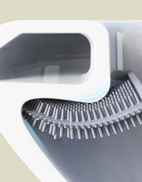 Load image into Gallery viewer, Silicone Toilet Brush with Holder Wall-Mounted Toilet Cleaning Brush Rubber Bristle Toilet Cleaner Brushes Bathroom Accessories
