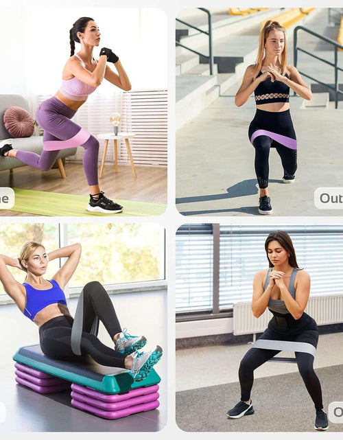 Load image into Gallery viewer, Resistance Exercise Bands for Women - Fabric Workout Bands for Booty, Hip, Glute, Leg, Thigh, Squat, Butt Lift Excersize and Fitness Loop Bands for Home Gym
