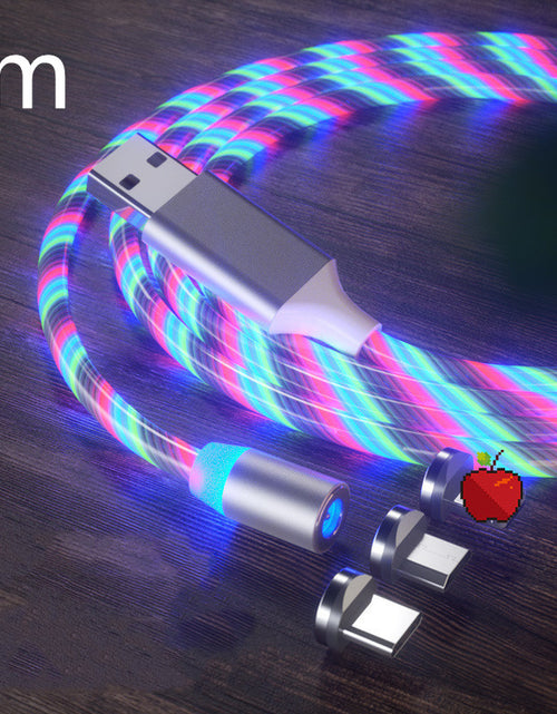 Load image into Gallery viewer, Magnetic Charging Cable Streamer Fast Charging Cable Lighting Micro USB Cable LED Magnet Charger Type-C Cable
