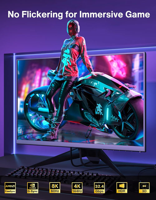 Load image into Gallery viewer, 8K VESA Certified Displayport Cable 1.4,  DP Cable 6.6Ft (8K@60Hz, 4K@144Hz, 2K@240Hz)Hbr3 Support 32.4Gbps, HDR, HDCP 2.2, Freesync G-Sync, Braided Display Port for Gaming Monitor, Graphics, PC
