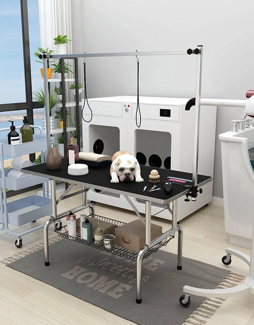 Load image into Gallery viewer, Pet Grooming Table for Large Dogs Adjustable Professional - Portable Trimming Drying Table W/Arm/Noose/Mesh Tray, Maximum Capacity up to 330LB
