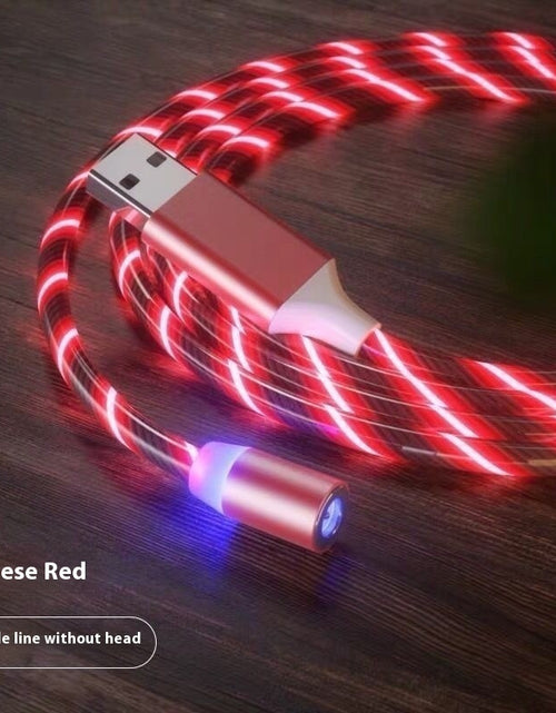 Load image into Gallery viewer, Magnetic Charging Cable Streamer Fast Charging Cable Lighting Micro USB Cable LED Magnet Charger Type-C Cable
