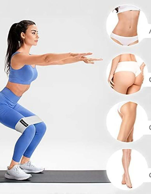 Load image into Gallery viewer, Resistance Exercise Bands for Women - Fabric Workout Bands for Booty, Hip, Glute, Leg, Thigh, Squat, Butt Lift Excersize and Fitness Loop Bands for Home Gym
