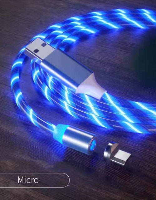 Load image into Gallery viewer, Magnetic Charging Cable Streamer Fast Charging Cable Lighting Micro USB Cable LED Magnet Charger Type-C Cable
